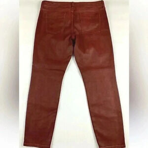 Banana Republic Skinny Jeans Women's 32 Burgundy Coated Mid Rise Ankle NWT